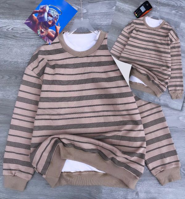 SWEATSHIRT COFEE STRIPES