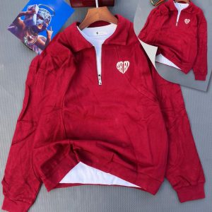 SWEATSHIRT RED ZIP