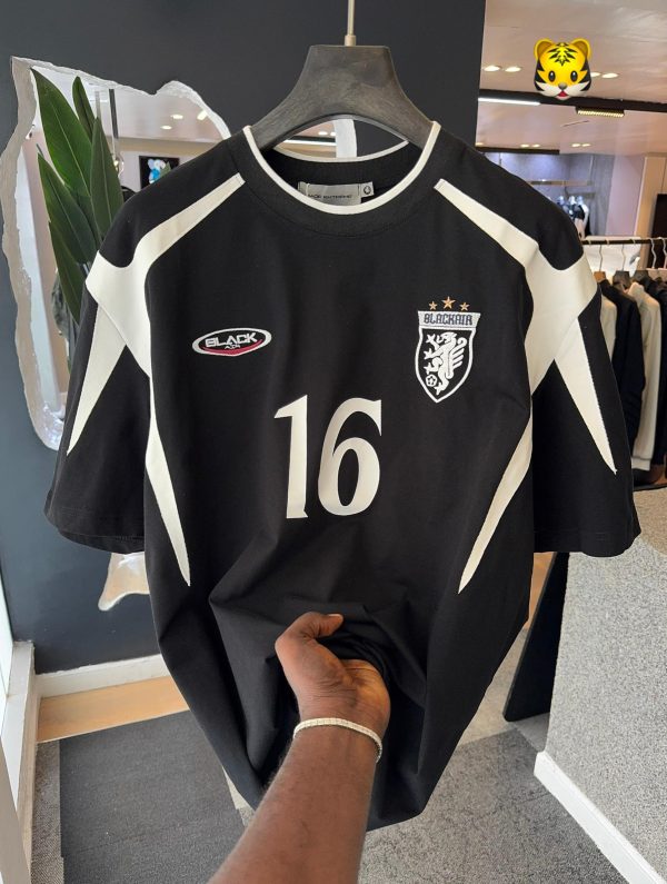 English cotton Retro Jersey BLACK