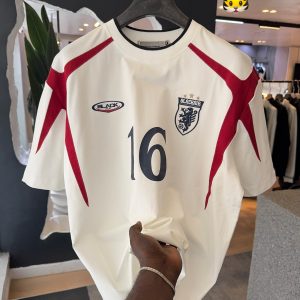 English cotton Retro Jersey WHITE