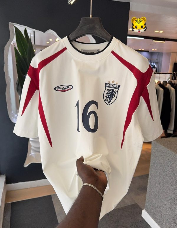 English cotton Retro Jersey WHITE