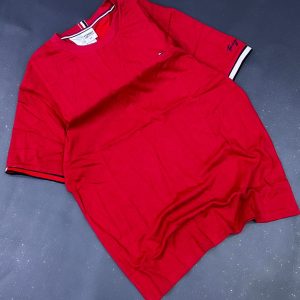 Red polo shirt