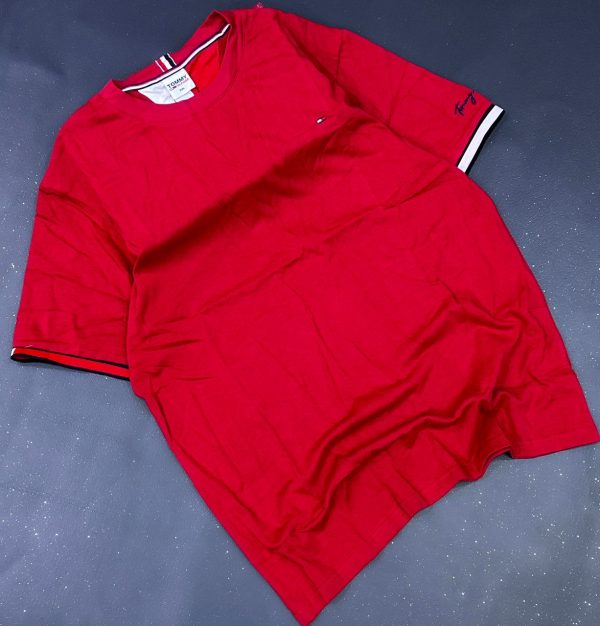 Red polo shirt
