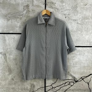 Zara zipper Tee Grey