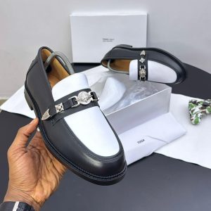 Toga Virilis Two-Tone Buckled Leather Metal
