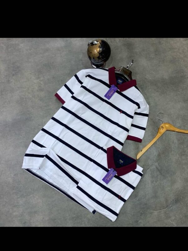 Polo White Stripes