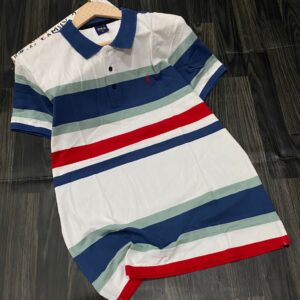 Polo Tshirt Blue/White/Red