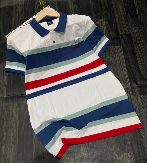 Polo Tshirt Blue/White/Red