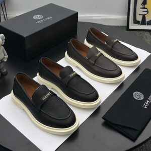 VERSACE LEATHER LOAFERS IN 2 COLORS