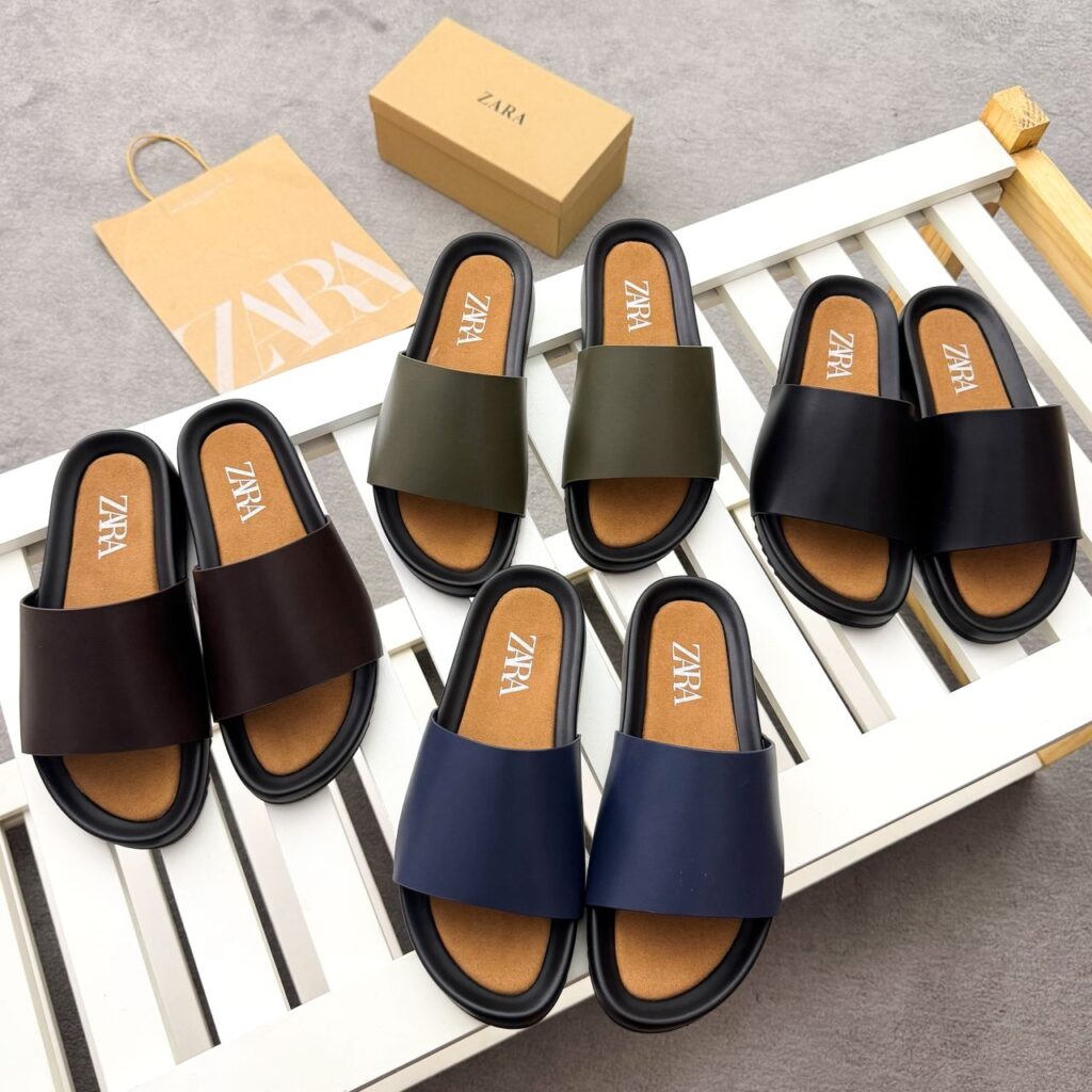 Z LEATHER SLIPPERS IN 4 COLORS