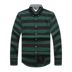 POLO SHIRT GREEN&BLACK STRIPES