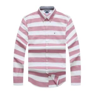 POLO LONGSLEEVE TSHIRT PINK STRIPES