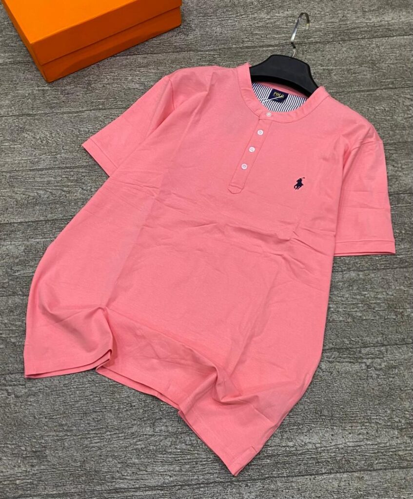 POLO ROUND NECK PINK