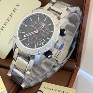 BURBERYY CHRONOGRAPH SILVER CHAIN WATCH