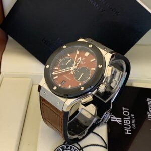 HUBLOT LEATHER STAP BLACK & BLACK