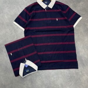 POLO STRIPES SHIRT RED & BLUE