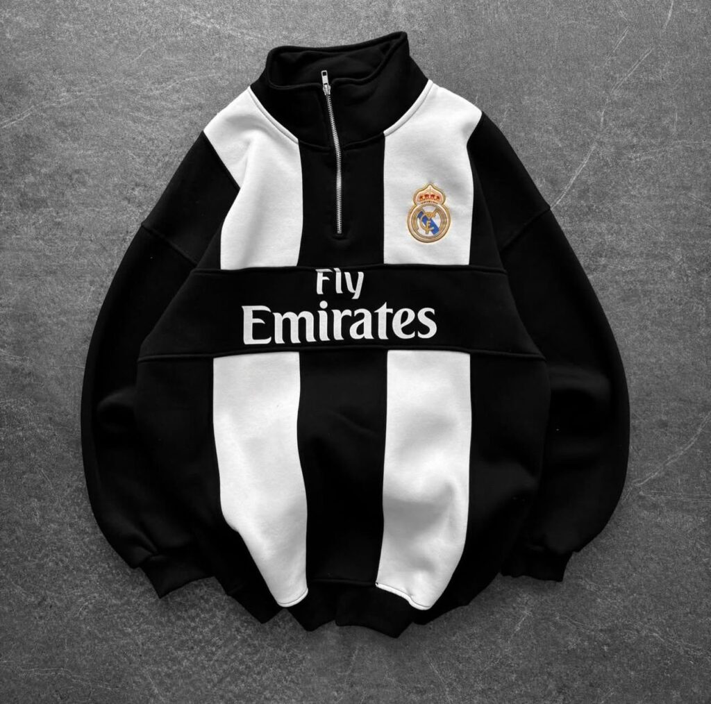 REAL MADRID CONCEPT SWEATSHIRT BLACK/WHITE