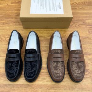 LM WESTON x DUKE & DEXTER VINE SUEDE PENNY LOAFERS