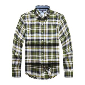 TOMMY HILFIGER GREEN PLAID SHIRT