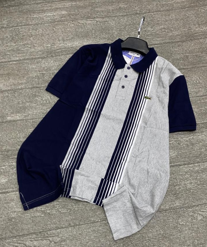 POLO SHIRT BLUE & CREAM