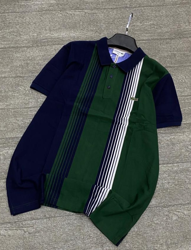 POLO SHIRT GREEN STRIPES