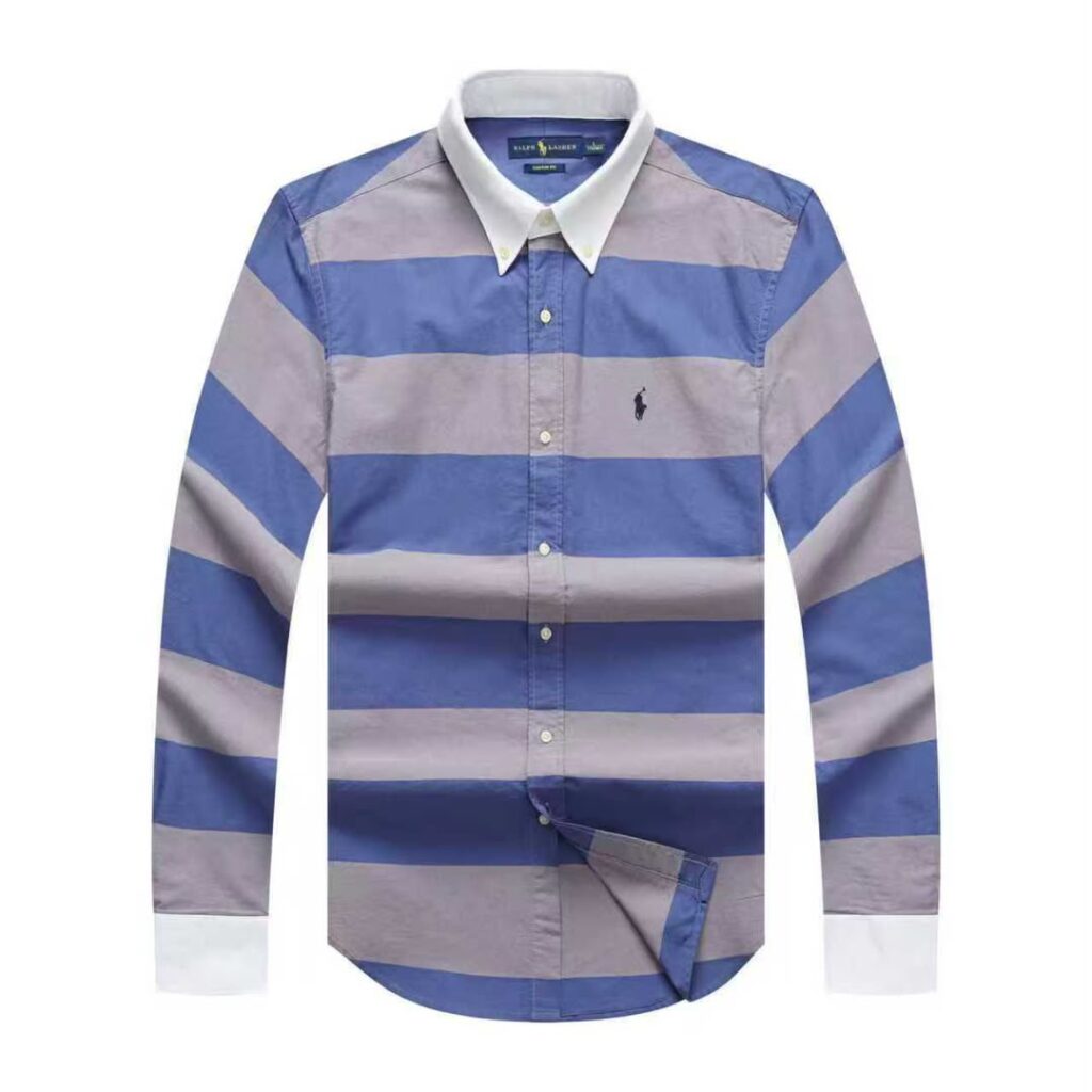 POLO SHIRT BLUE& CREAM