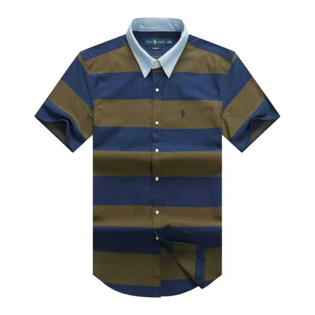GREEN&BLUE COLLAR NECK SHORT SLEEVE