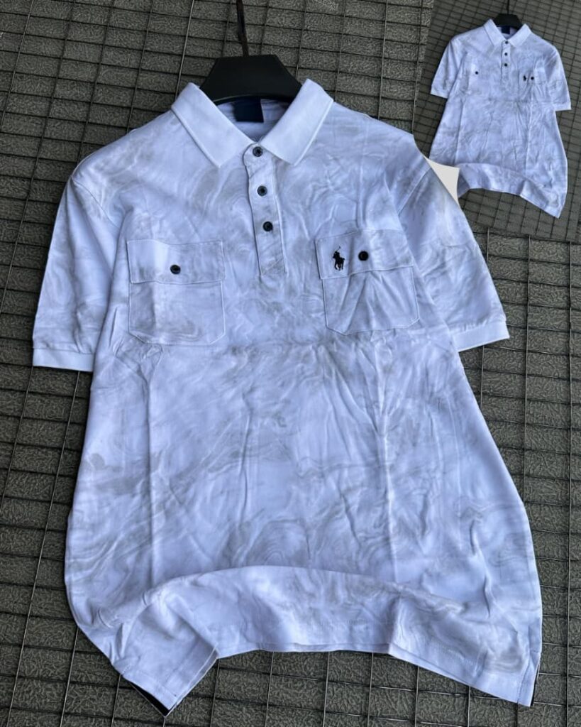 WHITE ROUNDNECK POLO
