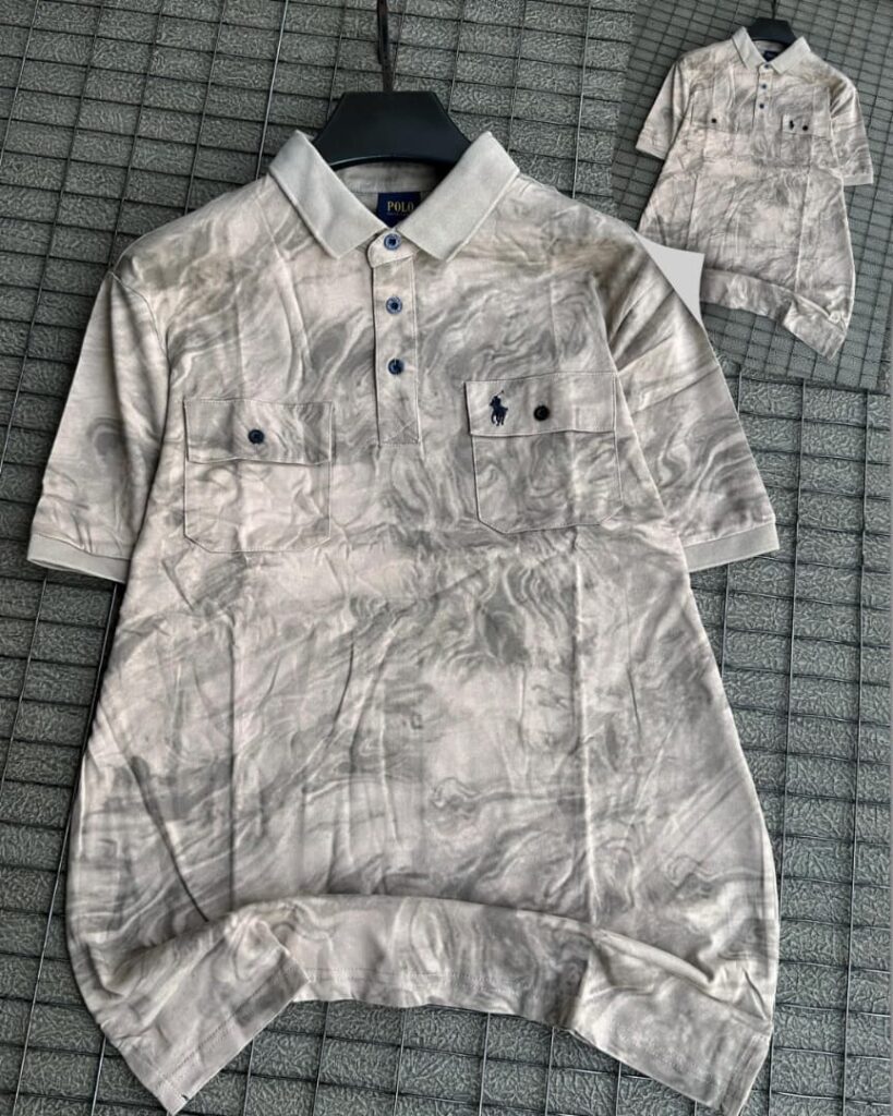 BEIGE MARBLE PATTERN SHIRT