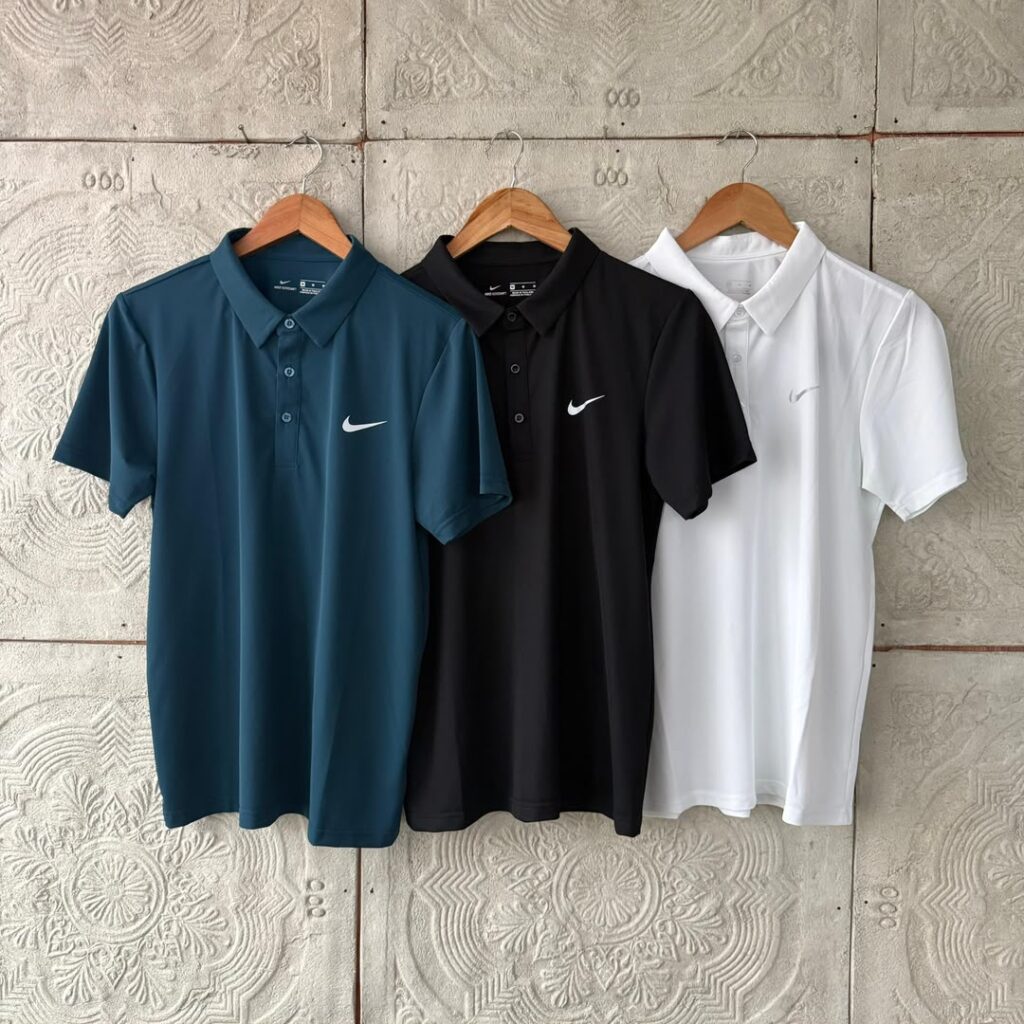 NIKE GYM COLLAR SHORT SLEEVE IN 3 COLORS
